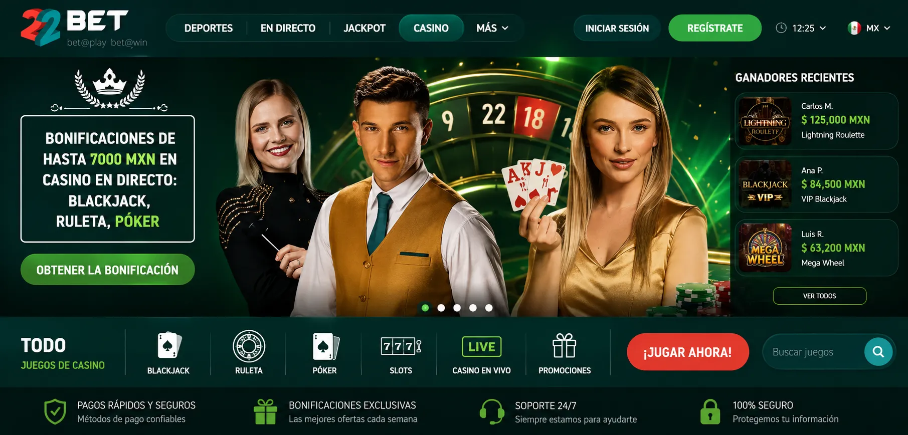 22Bet Casino mejores casinos: El casino en vivo más extenso en México